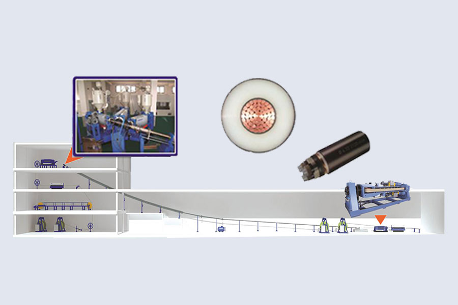 Three-layer Co-extrusion Dry Cross-linking Production Line