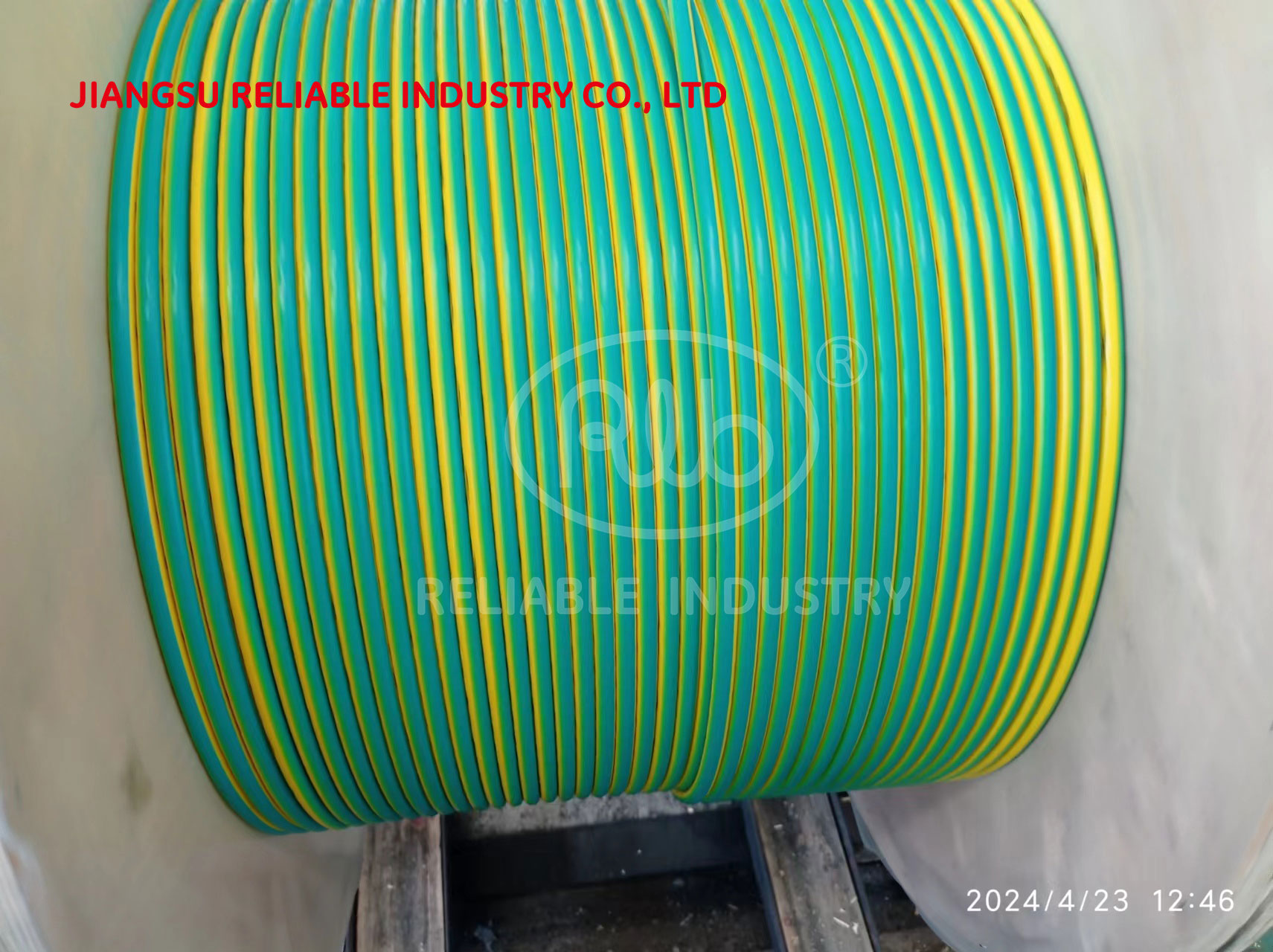 Yellow-green PVC insulated Copper clad steel conductors